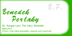 benedek perlaky business card